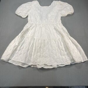 In The Beginning Baby Doll Dress Open‎ Back Ivory Lge Cottagecore Fairy Coquette